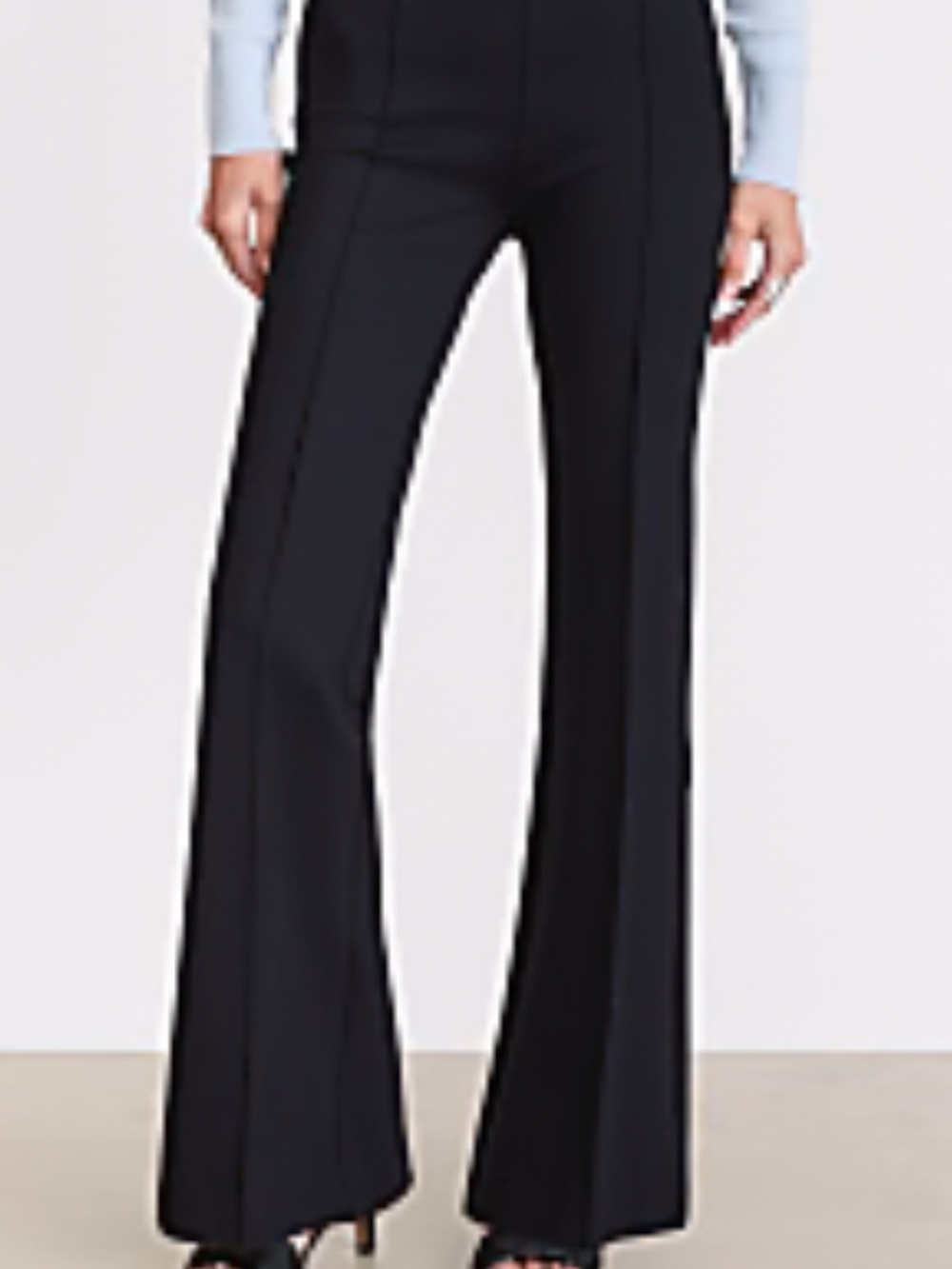 Designer ALC Tailored Black Boot-Leg Tailored Stretch Material Pants. SZ XL NWT